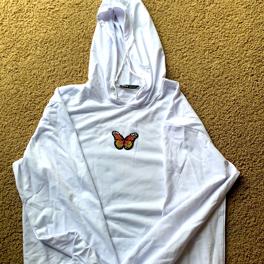 White thin hoodie/ never worn